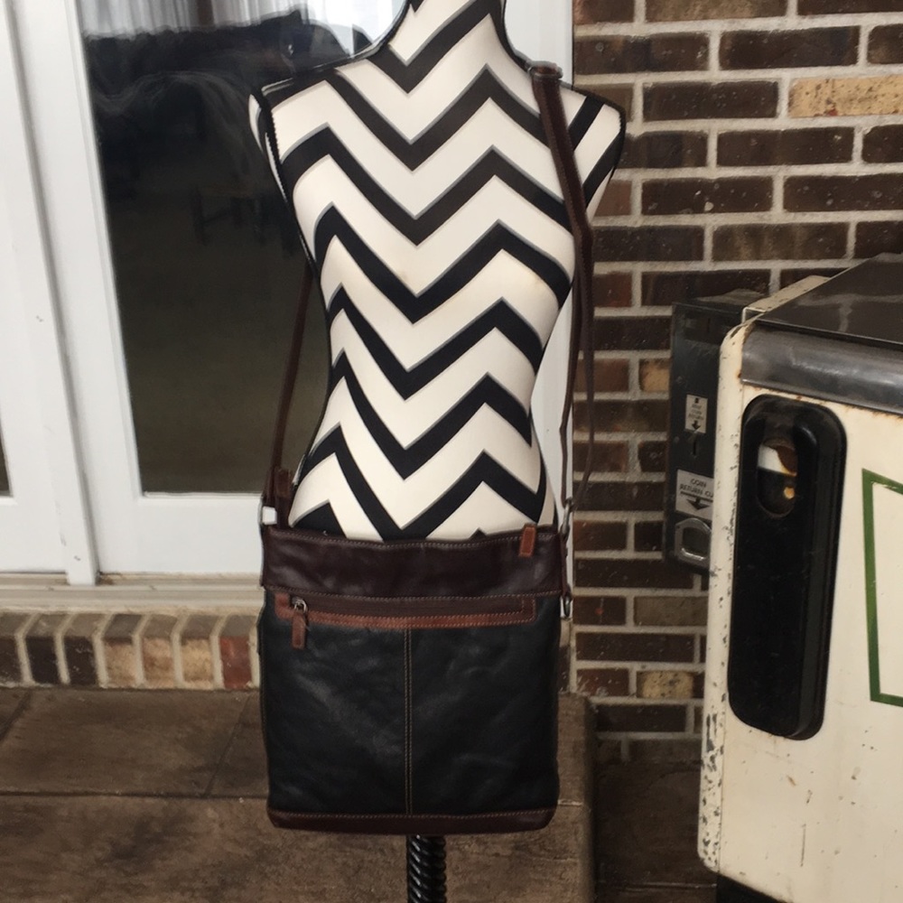 Leather Voyager  cross body bag